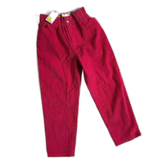 NWT Mini Boden Pink Corduroy Elastic Waist Pants Size 8 - Picture 1 of 3